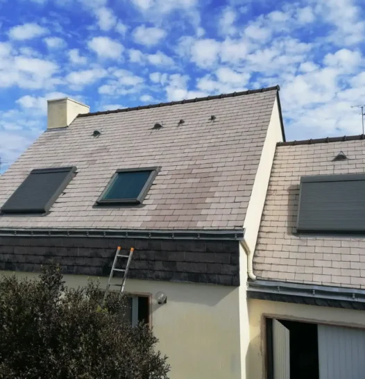 Photo prise avant la minéralisation de la toiture